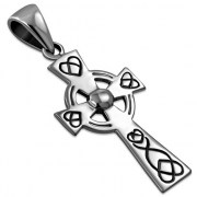 Small Celtic Trinity Knot Cross Pendant, pn165